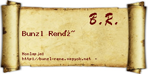 Bunzl René névjegykártya
